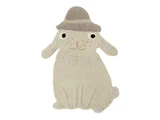 OYOY, Hopsi Rabbit gulvtæppe, råhvid, W76 x H100 cm