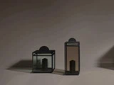 AYTM, TURRIS lanterne, amber, L16xW16xH40,5 cm