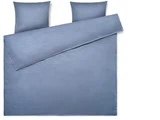 Juna Sengetøj Cube til dobbeltdyne - støvetblå  200 x 220