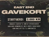 Gavekort på kr. 2000,- til East End Holstebro