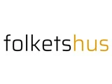 Ordet folkets i sort og hus i orange, skrevet med en moderne sans-serif-skrifttype på en hvid baggrund.