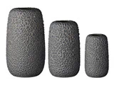 AYTM, Gemma vase, håndlavet, stentøj, mørkegrå, 16x9