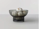 2 stk. Glass bowl no. 50 I mundblæst glas fra Ro Collection - Smoked grey