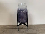 Cocoon vase m. base fra Au Masion - blå