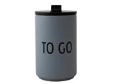 Design Letters, Grey ToGo termokop, rustfrit stål, grå, 350ml