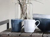 12 stk. Grey Dunes krus m/hank fra Ib Laursen