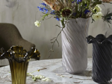 Nordal, KORO, Vase, Grå, Glas, H:26 x Dia:19,5 cm