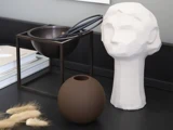 Cooee Design, Ball, Vase, Coffee, Keramik, H:10 x Dia:10 cm