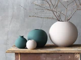 Cooee Design, Ball, Vase, Dark Green, Keramik, H:20 x Dia:20 cm