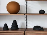 Cooee Design, Snowy, Skulptur, Black, Keramik, H:10 x Dia:19 cm