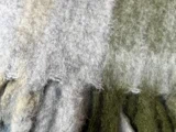 Hygsom, Uldplaid, Grå, Grøn, Brun, Ternet, Uld 10%, Akryl 65%, Polyester 25%, B:120 x L:180 cm