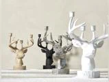 Lene Bjerre, Serafina, Lysestage, Hvid, Polyresin, L:23 x B:14 x H:31 cm