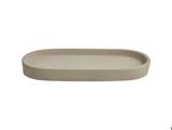 Simple Goods, Oval, Bakke, Grå, Beton, L:25 x B:11 cm