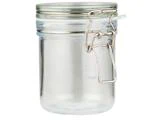 Ib Laursen, Opbevaringsglas m. patentlåg, Klar, Glas, Metal, Silicone, 300ml., H:11,4 x Ø:8,7 cm