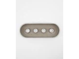 House Doctor, Marb, Lysestage, Grå, Polystone, L:35 x B:13 x H:6 cm