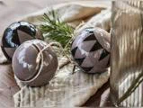 Ib Laursen, Julekugler, Milky Brown, Papmaché, Sæt af 3 stk., H:5,8 x Ø:5,8 cm