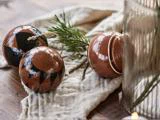 Ib Laursen, Julekugler, Rustic Brown, Papmaché, Sæt af 3 stk., H:5,8 x Ø:5,8 cm