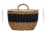 House Doctor, Cesto, Kurvesæt, Natur, Sort, Søgræs, H:16xØ:25,5 / H:20,5xØ:29 / H:25,5xØ:34 cm