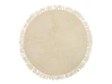 Bloomingville, Lenea, Tæppe, Hvid, Uld, Ø110 cm