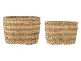 Bloomingville, Indra, Kurve, Natur, Vandhyacint, Sæt af 2, L31xH21xW23/L35xH25xW26 cm