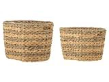 Bloomingville, Indra, Kurve, Natur, Vandhyacint, Sæt af 2, L31xH21xW23/L35xH25xW26 cm