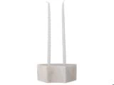 Bloomingville, Florida, Lysestage, Hvid, Marmor, L:14,5 x H:6 x B:7,5 cm