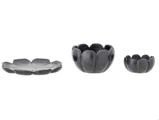 Creative Collection, Reiko, Fyrfadsstage, Sort, Marmor, Bakke Ø13xH1,5/L Ø9xH5/S Ø6,5xH3 cm