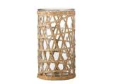 Bloomingville, Tanea, Fyrfadsstage, Natur, Glas, Dia:13,5 x H:24,5 cm