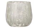 Bloomingville, Iberia, Fyrfadsstage, Sølv, Glas, Ø10 x H:10 cm