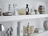 Bloomingville, Bijan, Lysestage, Sort, Polyresin, L:11 x H:23,5 x B:7,5 cm