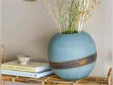 Creative Collection, Melike, Vase, Blå, Glas, Ø20 x H:18,5 cm