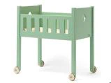 Kid's Concept, Carl Larsson, Dukkeseng m. Dyne & pude, Grøn, Træ, H:50 × B:34 × L:52,5 cm
