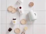 Kid's Concept, Kaffesæt, Mint, Hvid, Natur, Træ, Sæt af 5 dele, H:12 × B:8 × L:10,5 cm