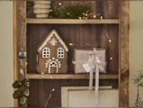 Ib Laursen, Stillenat, Gingerbread, Lyshus, Brun, Stentøj, B:8,3 x H:15,5 x L:10 cm