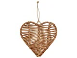 Ib Laursen, Cane, Hjerte, Natur, Rattan, B:13 x H:12 x D:3 cm