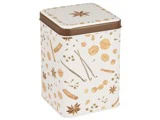 Ib Laursen, Kagedåse, Creme, brun, Metal, B:8,7 x H:12,5 x L:8,7 cm