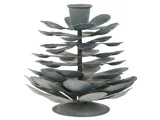 Ib Laursen, kogle, Lysestage t. 2,2 cm lys, Grå, Metal, H:11,5 x Ø:12,5 cm