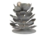 Ib Laursen, Kogle Lysestage t. 1,3 cm lys, Grå, Metal, H:6 x Ø:6 cm