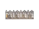 Ib Laursen, Husfacader, Lysestage, Grå, Metal, B:3,5 x H:6,5 x L:19,5 cm