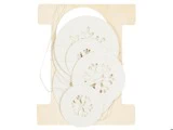 Ib Laursen, Ranke m/9 snekrystaller, Guirlande, Hvid, Papir, 2 sæt., L:125 cm