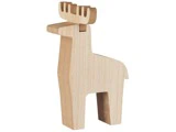 Ib Laursen, Rensdyr Rudolf, Julefigur, Natur, Træ, B:10,5 x H:20 x L:13 cm