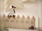 Ib Laursen, Julekalender, 1-24 Julegås, Natur, Hvid, MDF, B:2,5 x H:5,5 x L:50 cm