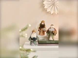 Ib Laursen, De 3 vise mænd, Figurer, Multifarvet, Filtet uld, B:6 x H:17 x L:8,5 cm