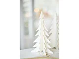 Ib Laursen, Papirklip juletræ, Hvid, Papir, B:14 x H:25 x L:14 cm