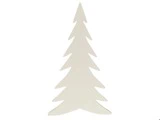 Ib Laursen, Papirklip, Juletræ, Hvid, Papir, B:17 x H:30 x L:17 cm