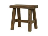 Chic Antique, Taburet, Natur, Fyrretræ, H:41 x L:40 x B:27 cm