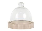 Chic Antique, Tours, Glasklokke, Natur, Mangotræ, glas, H:15 x Ø:15 cm