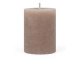 Chic Antique, Macon, Rustik, Bloklys, Greige nuancer, Paraffin, 40 t., H:10 x Ø:7 cm