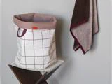 Mette Ditmer, Mesh, Vasketøjspose, Brun/Offwhite, Bomuld/EVA-skum, Ø40 x H50 cm