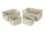 Holmen, Fay, Kurve, Beige, Filt, Sæt af 4 stk., 20x15x12 / 32,5x25x13,5 / 36x27x15,5 cm